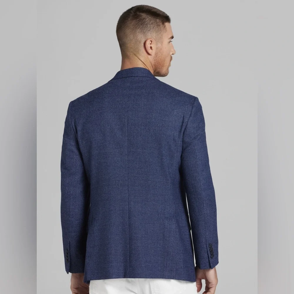 (R1) Kenneth Cole Awearness Slim Fit Navy Wool Sport Coat, Size 46 L men’s